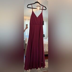 Lulu's Red Pleated Maxi Skirt for Night Out
